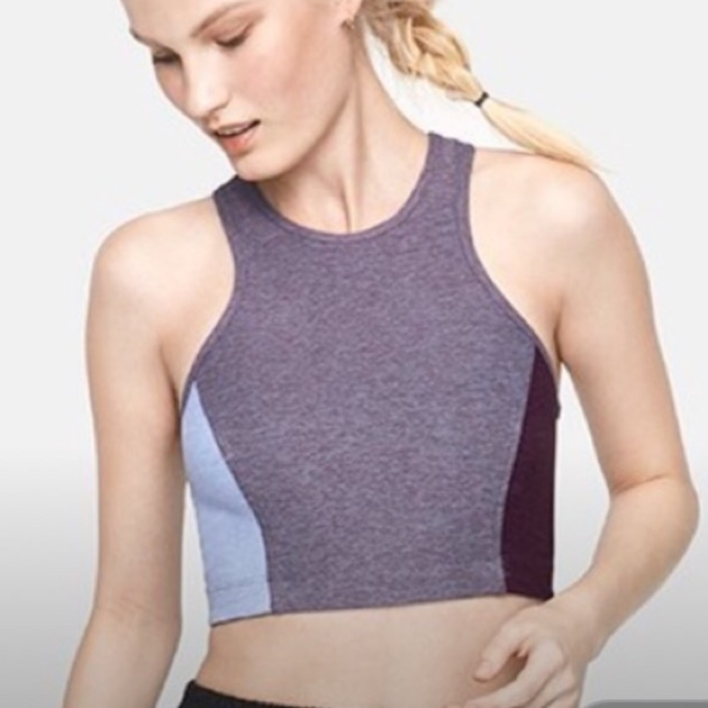 Outdoor Voices Athena Crop Tri-Tone Sports Bra